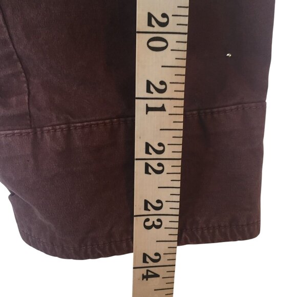Lucky Brand Womens Anorak Barn Jacket Size 1X Burgundy Cotton Twill Pockets - Picture 10 of 12